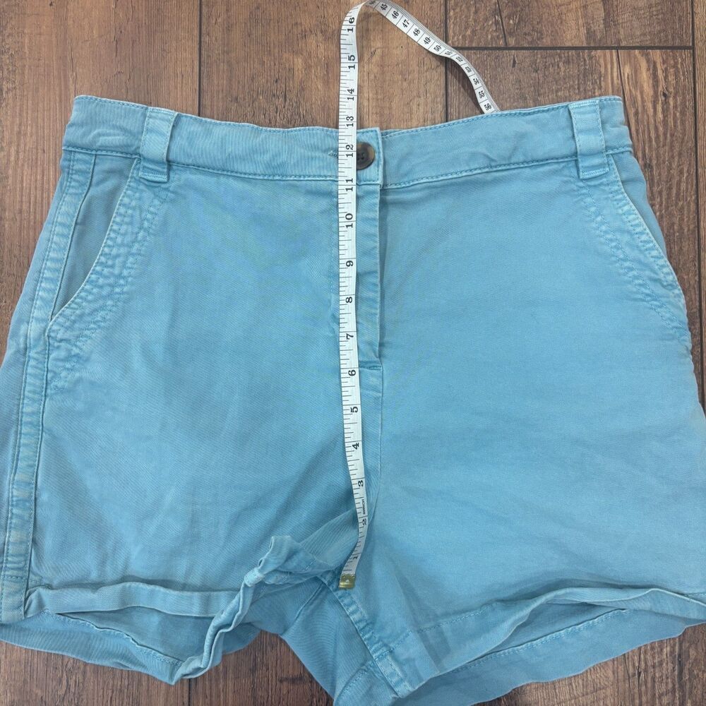 Boden Denim Shorts Women Light Blue High Rise Pockets Button Size 8 / 4" Inseam - Picture 7 of 8